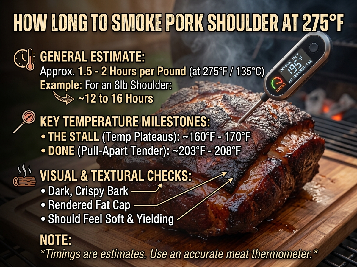 How Long To Smoke Pork Shoulder At 275 Degrees Fahrenheit