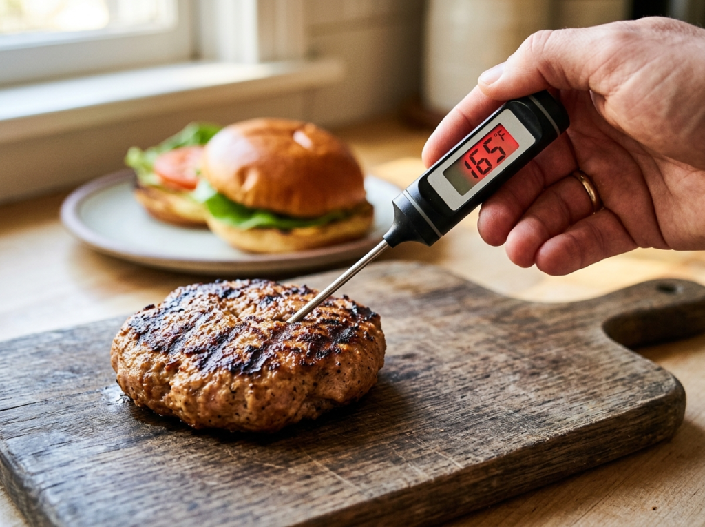 The Internal Temperature Of A Turkey Burger When Done