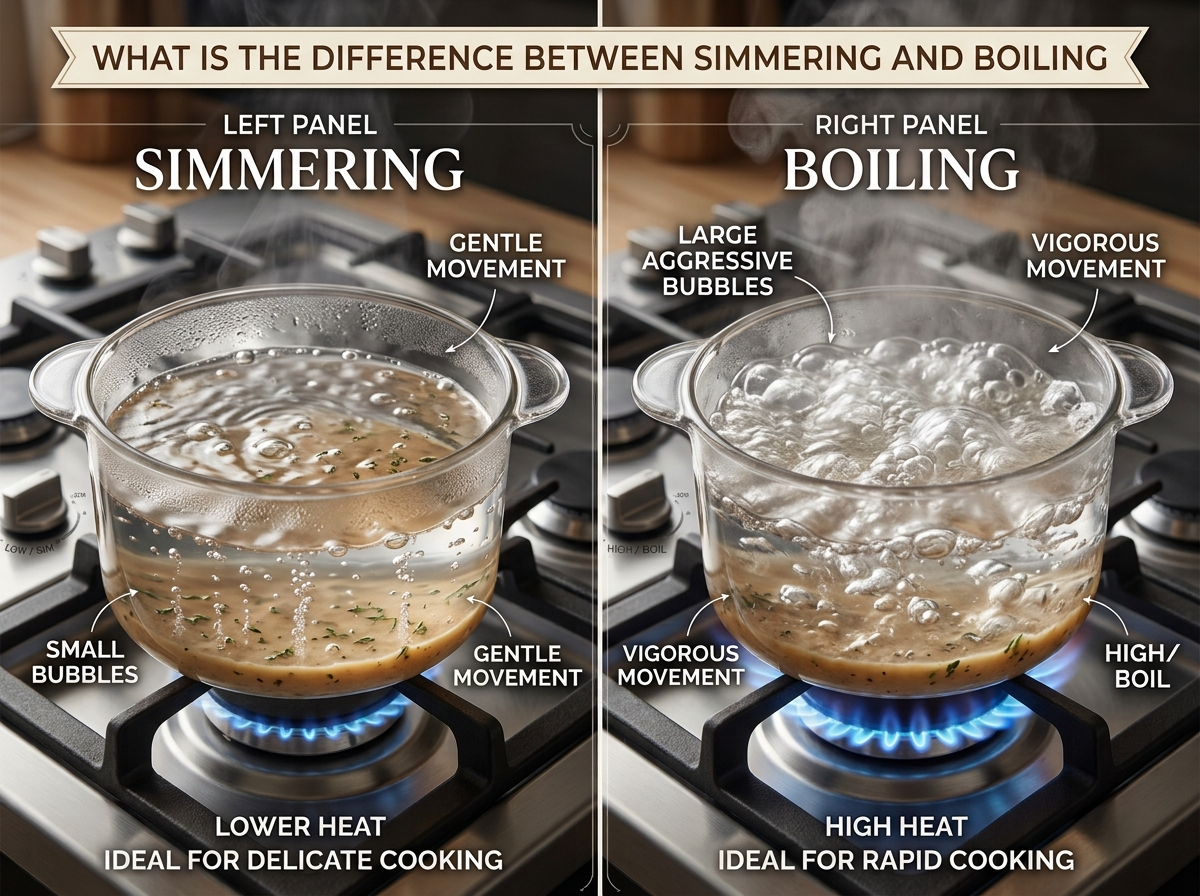 What Is The Difference Between Simmering And Boiling